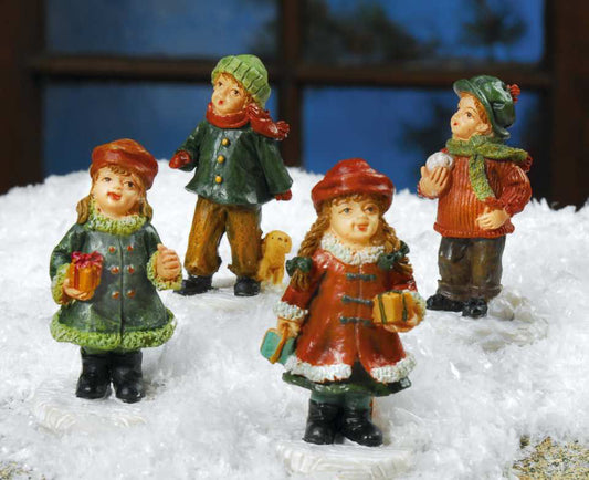 Miniaturfiguren Weihnachtsdeko Set „Kinder”