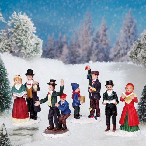 Miniatur Weihnachtsdeko „Figurengruppe 4-teilig”