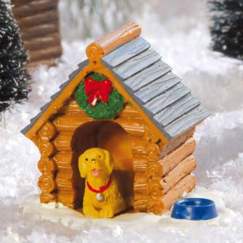 Miniatur Weihnachtsdeko „Hundehütte”