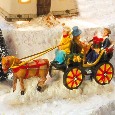 Miniatur Weihnachtsdeko „Kleine Kutsche”