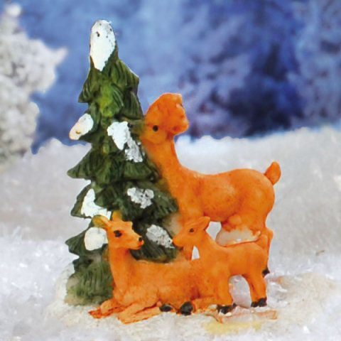Miniaturfiguren Weihnachtsdeko „Rehfamilie”
